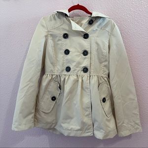 London Fog girls cream trench coat size small (7-8)